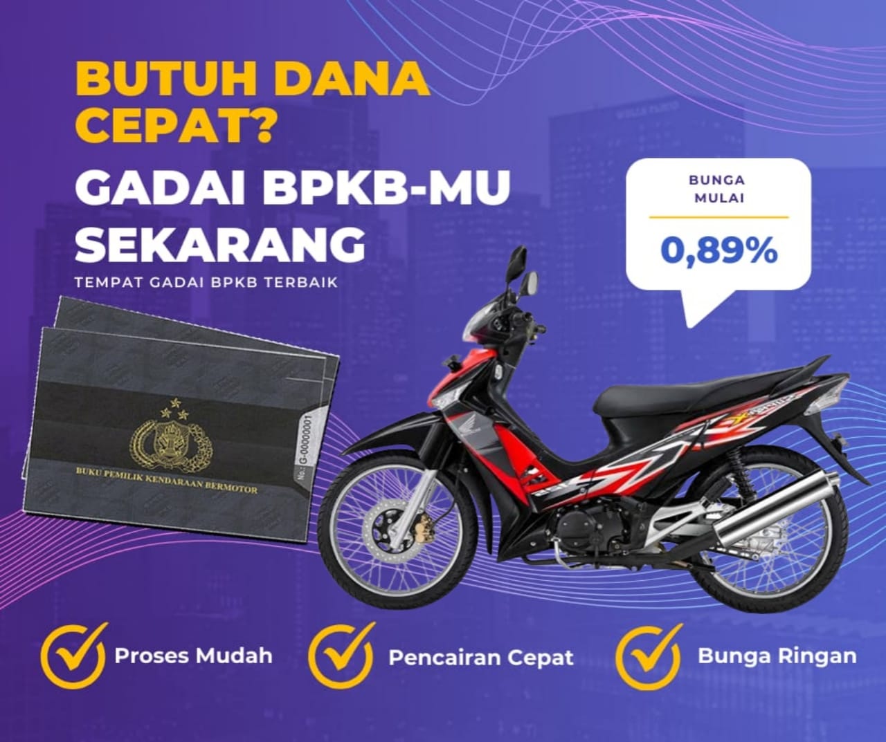 Kredit Jaminan Bpkb Motor Honda Suprax125 Sd Sw Dapat Dana Berapa? Seperti Ini Simulasinya